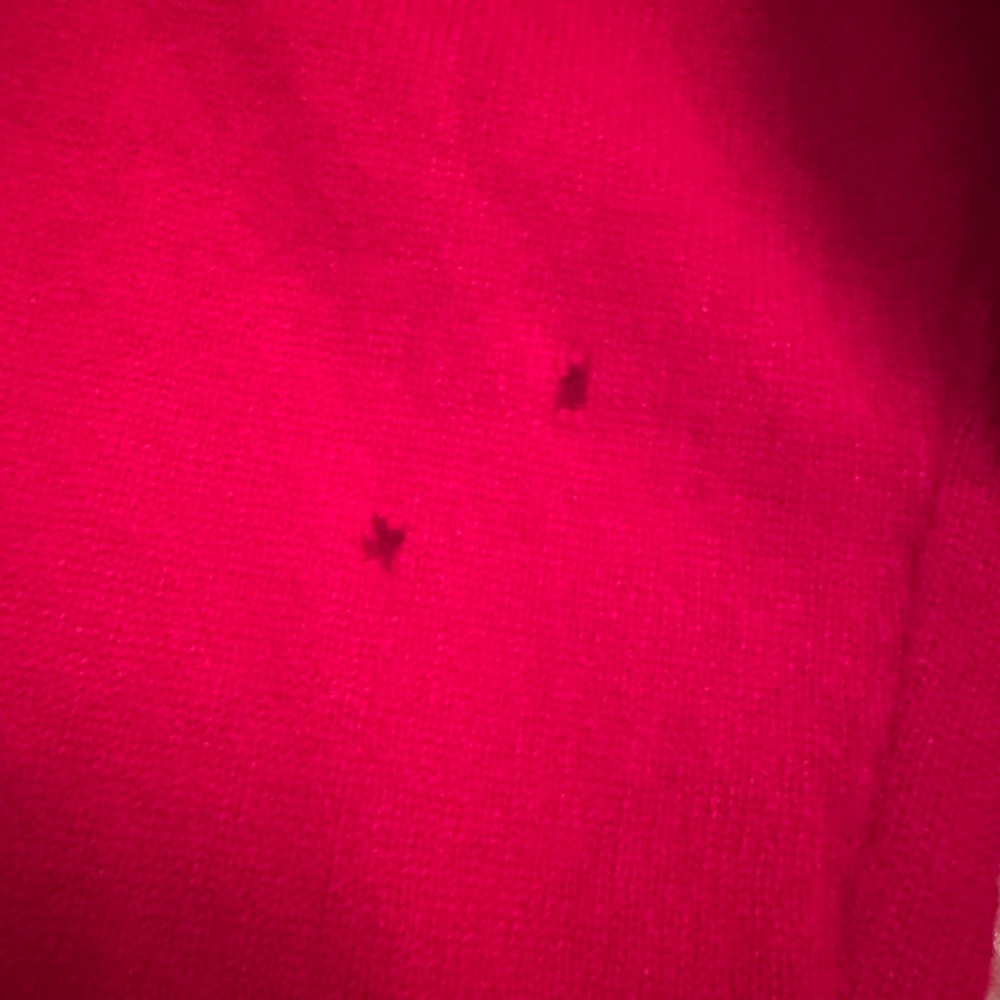Charter Club Elegant 100% cashmere Red Lace design cardigan, L - Picture 5 of 6